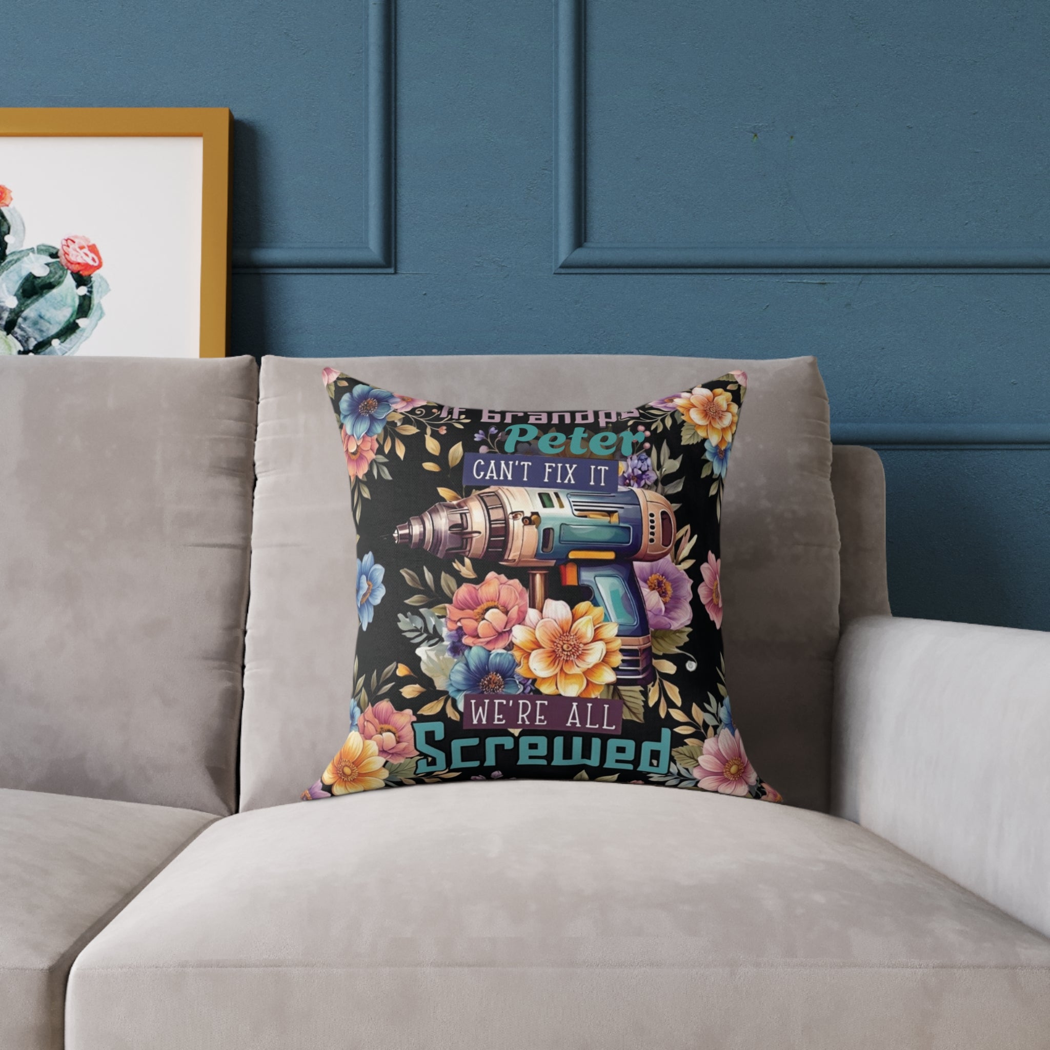 Personalized Grandpa Can't Fix It Pillow – Funny Gift for Grandpa