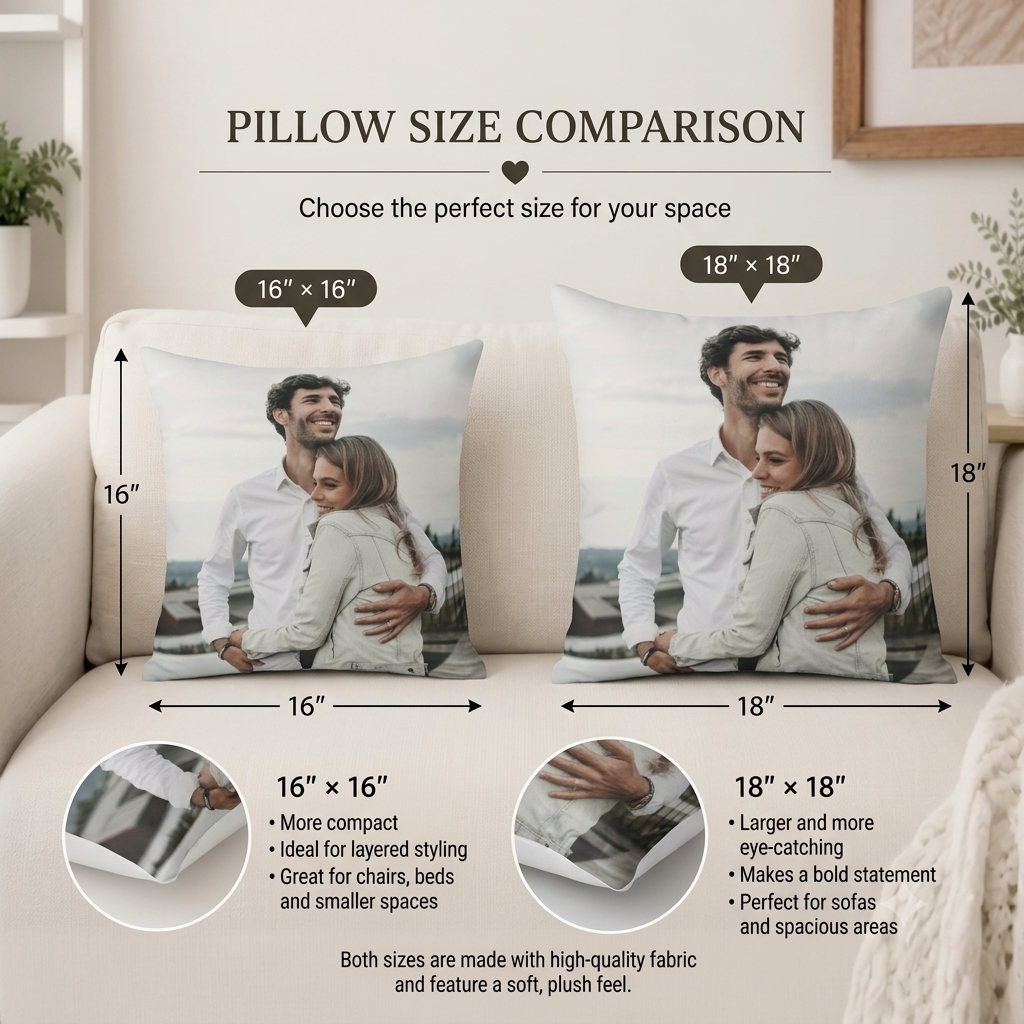 Custom Photo Pillow – Personalized Picture Cushion