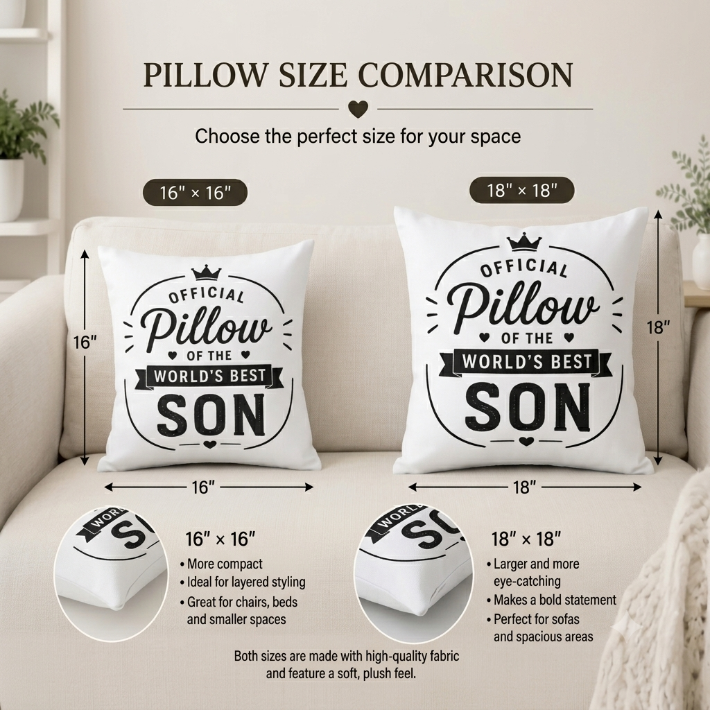 World's Best Son Pillow – Funny Gift for Son