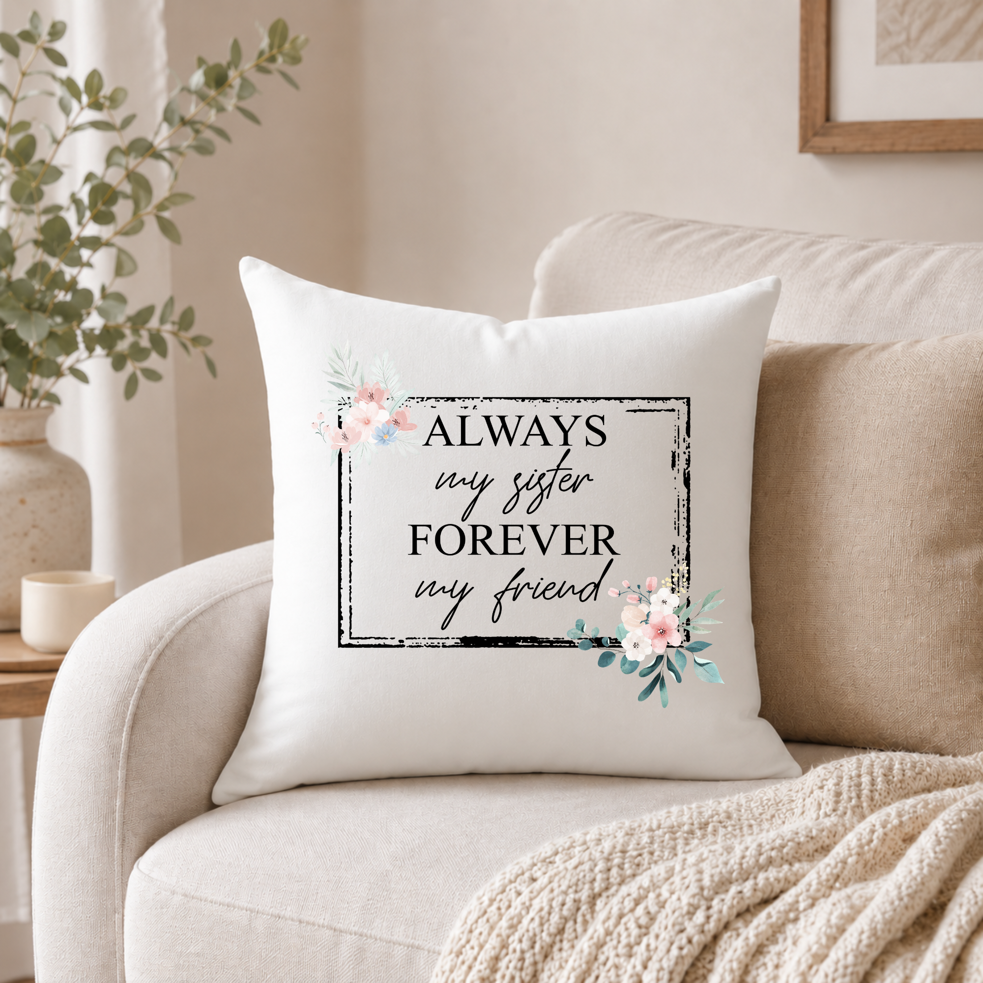 Sister pillow size guide 18x18 option