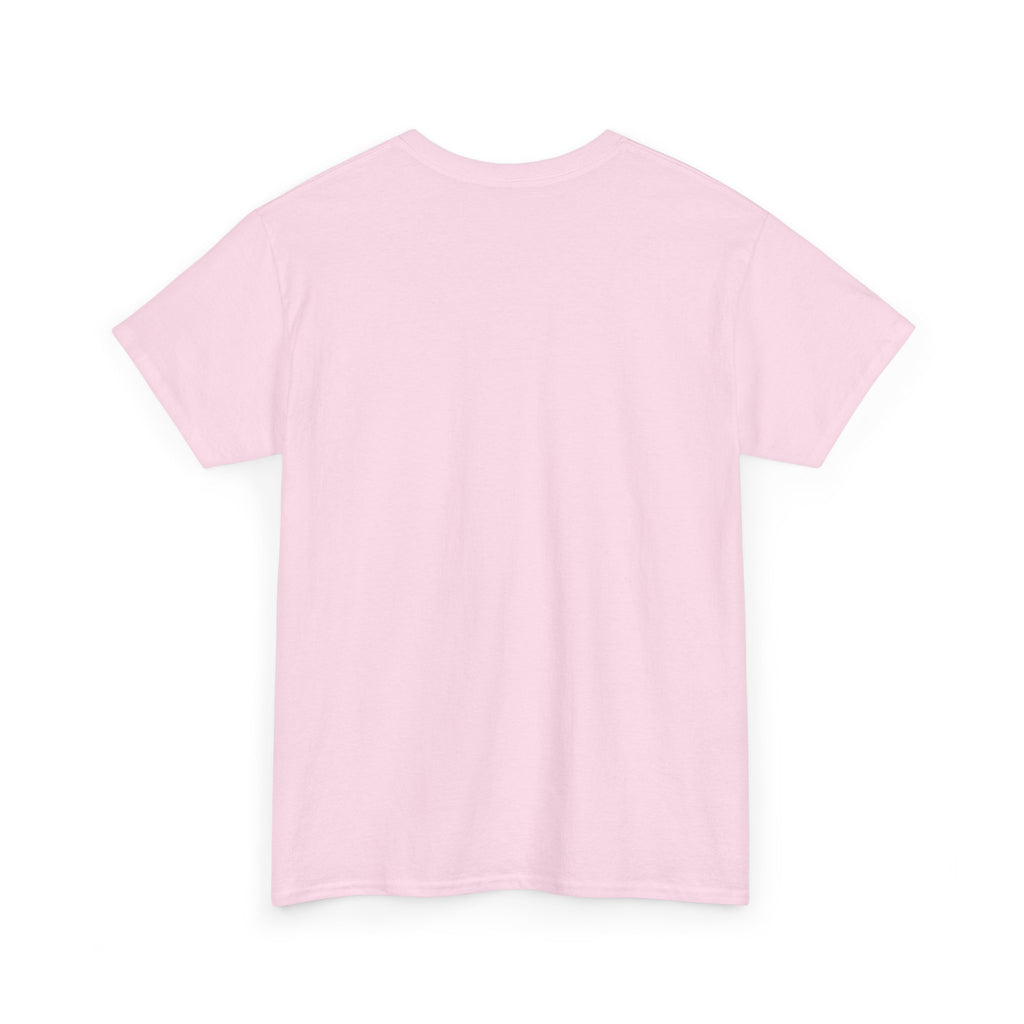 Blank light pink unisex cotton t-shirt shown from the front