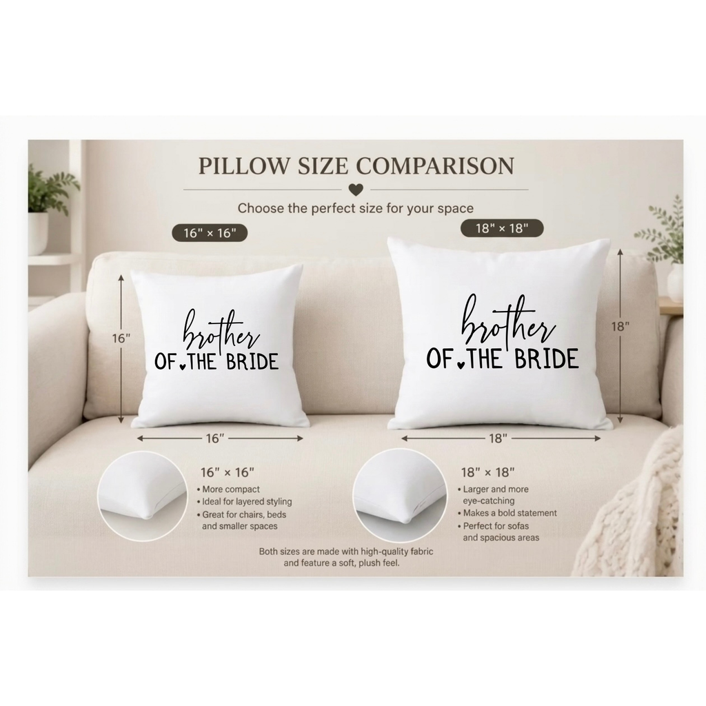 Brother of the Bride Pillow – Wedding Gift for Brother