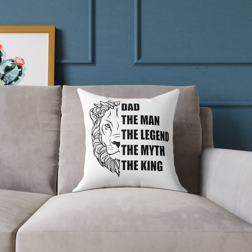 Dad The Man The Legend pillow styled on a sofa — Father's Day gift for him
