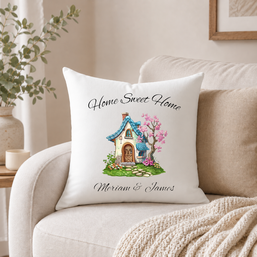 Home Sweet Home Personalized Pillow – Couples Housewarming Gift