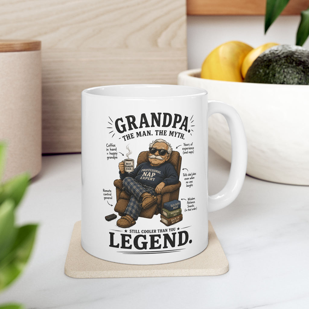 Grandpa The Man The Myth mug – funny Father's Day gift for grandfather