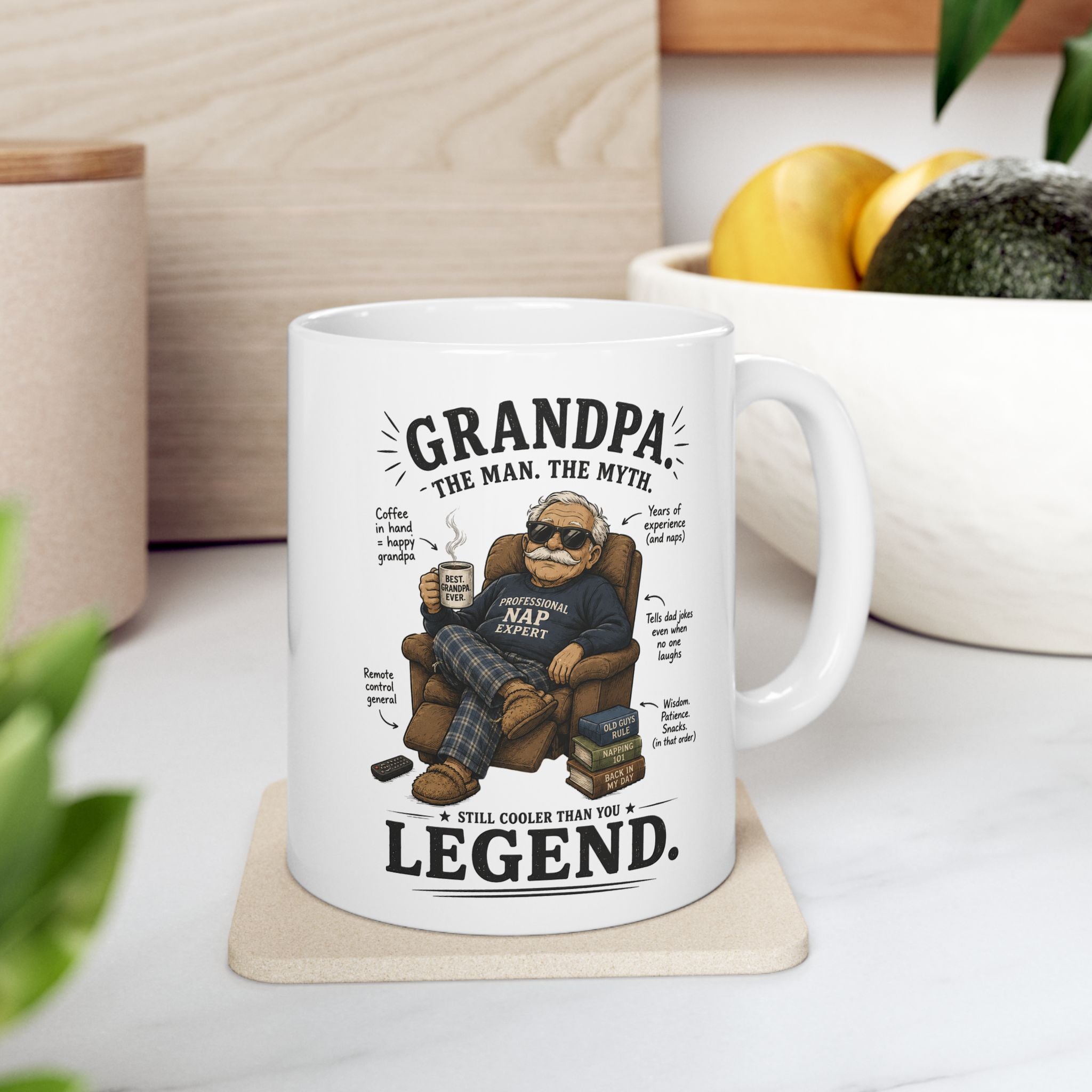 Grandpa The Man The Myth mug – funny Father's Day gift for grandfather