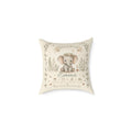 Personalized baby birth stats pillow with boho elephant design and custom name