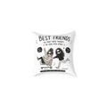 Personalized best friends shopping cart pillow with custom names Anna and Chantal