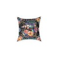 Personalized grandpa can't fix it pillow with floral drill design and custom name