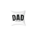 Personalized MAMA EST floral pillow with red and navy lettering on white