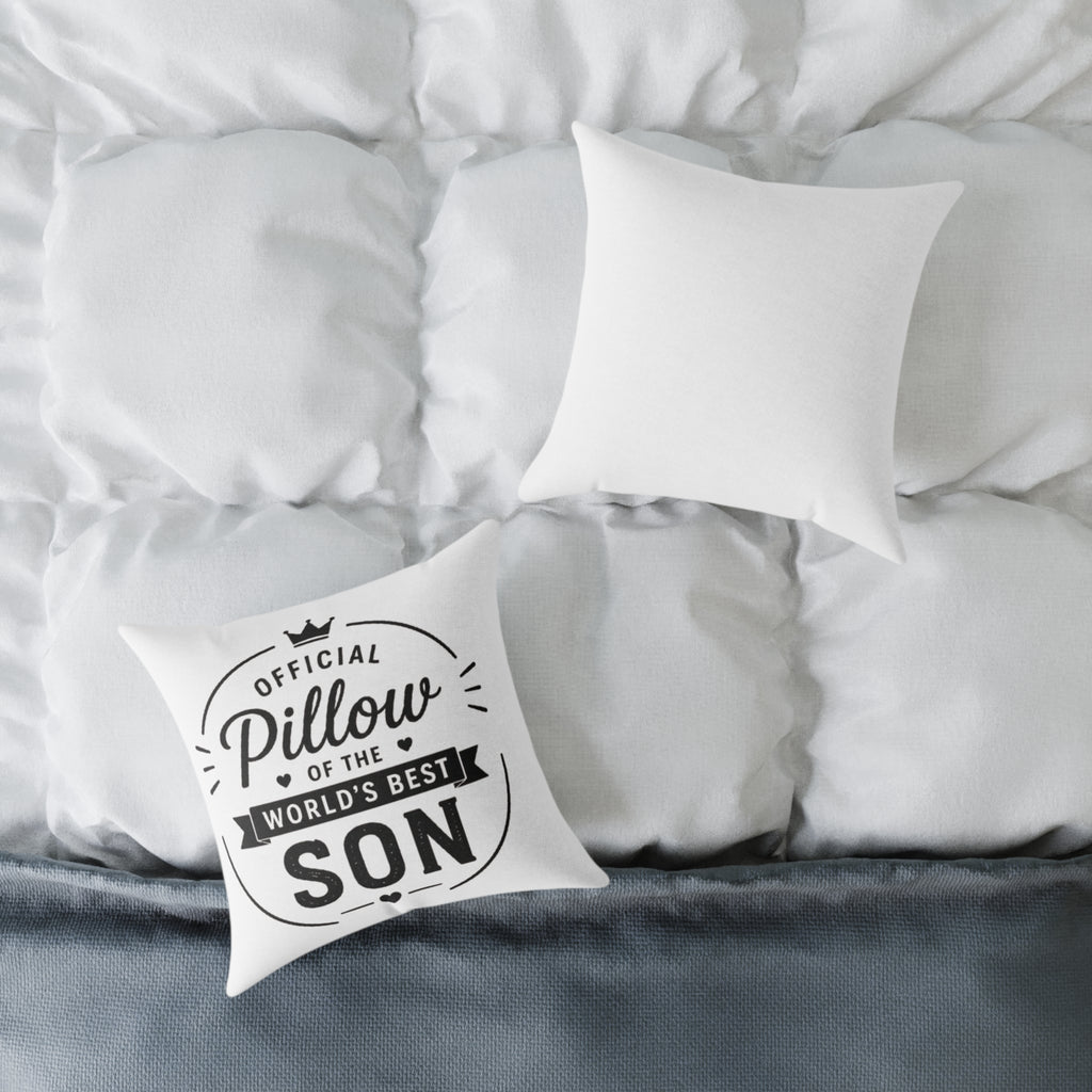 World's best son pillow size comparison – 16x16 and 18x18 inch options